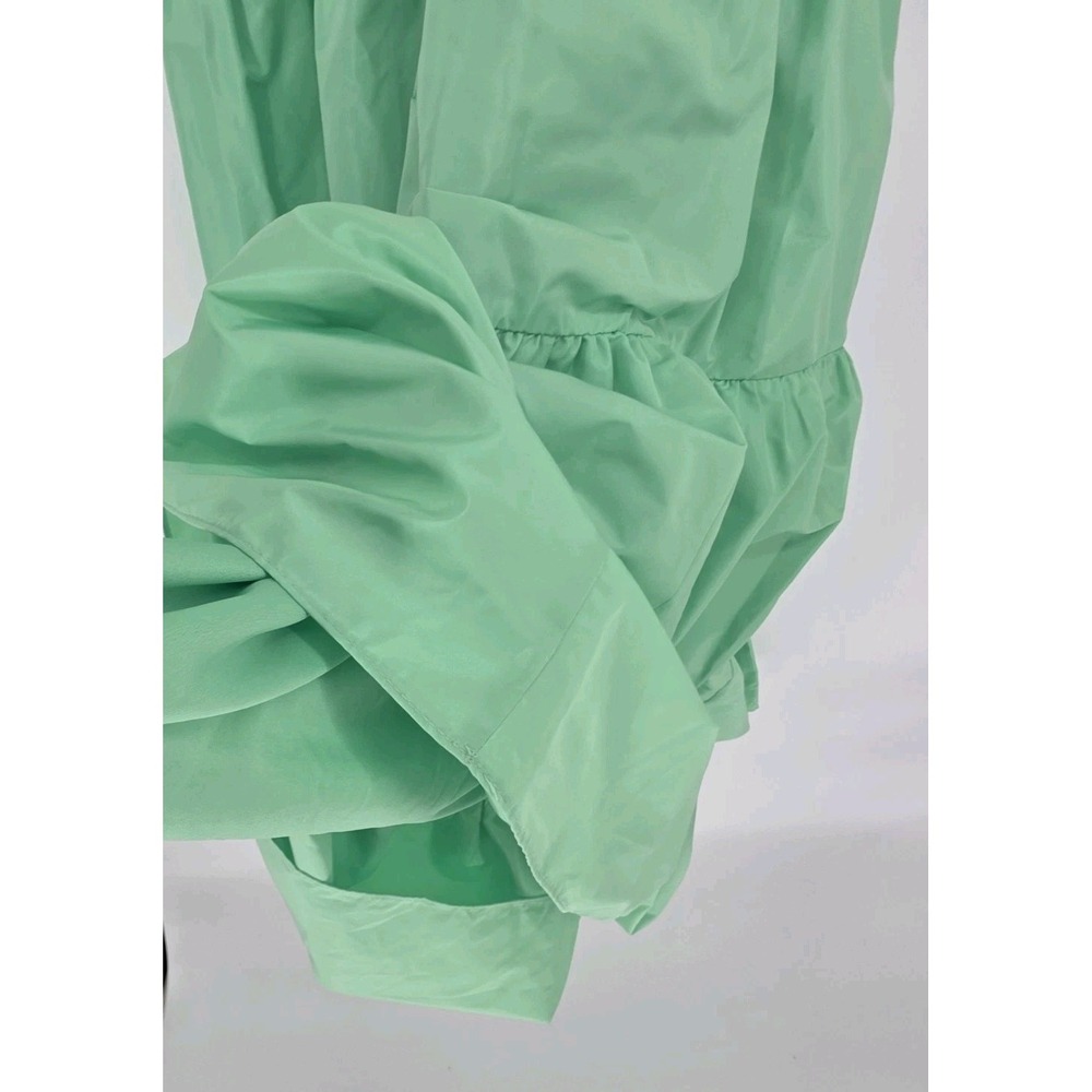 J.Crew Midi Dress Womens 4 Ruffled Shoulder Drapey Pockets Green Lined‎ Party - Picture 9 of 9
